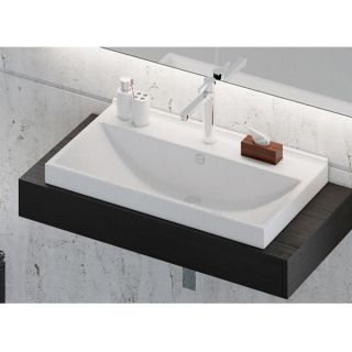 Comforty Тумба-умывальник "Никосия-80Н" дуб белый с раковиной Fest 80 F01